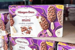 haagen-dazs mini ice cream bars on store shelf