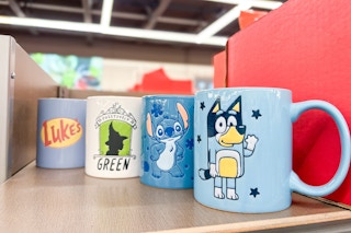 aldi oversized mug on shelf