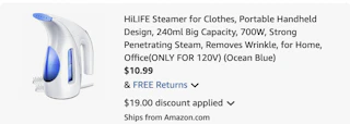 steamer Amazon receipt
