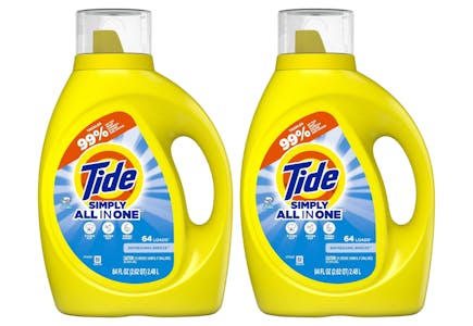 2 Tide Simply Laundry Detergents