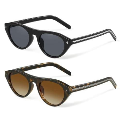 Retro Oval Sunglasses 2-Pack