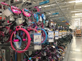 walmart store bike display