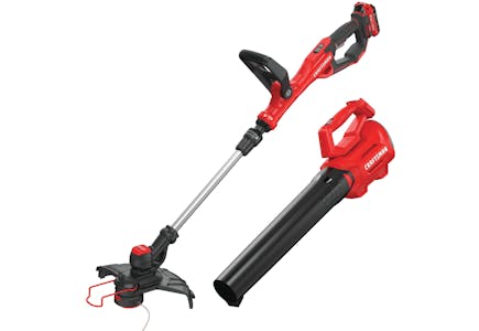 Craftsman Cordless Battery String Trimmer and Leaf Blower Combo Kit
