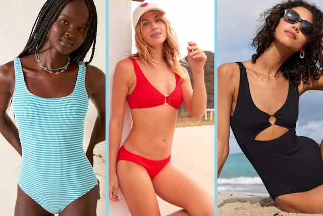 Score One-Piece Swimsuits From $25 and Bikini Sets From $31 at Aerie card image