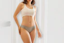woman wearing a pair of grey underwear