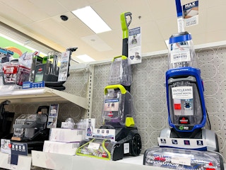 bissell carpet cleaner sitting on a target shelf