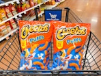 cheetos snacks in shopping cart