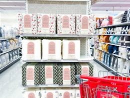 sheet sets sitting on a target shelf