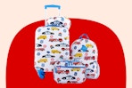 a kids luggage set with cars on it from Kohl's 