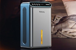 a dehumidifier in a bedroom