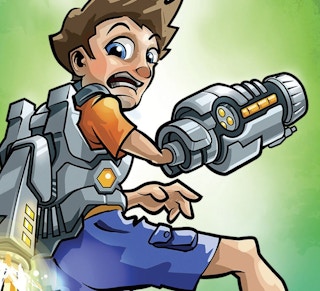 A cartoon boy from a scene of Trapped in a Video Game.