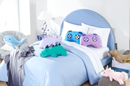 Lifestyle image of Your Zone weighted pillows on bed