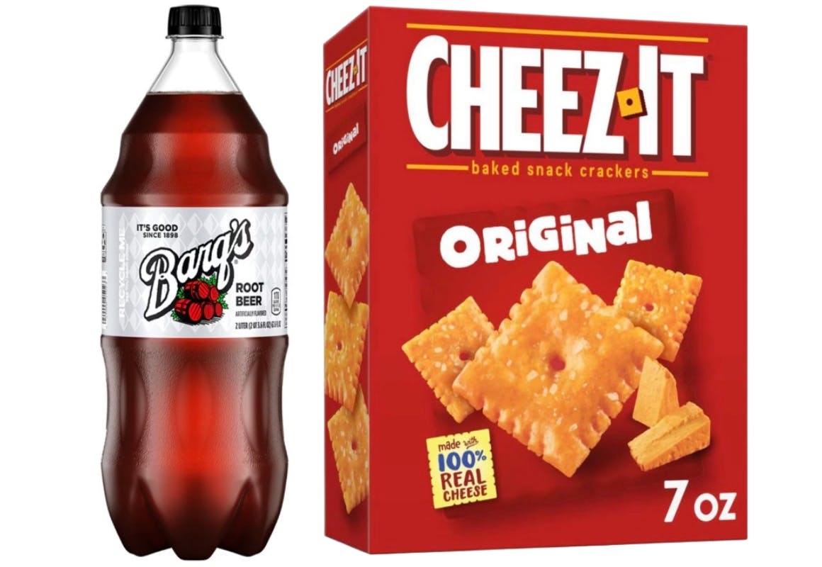 3 Barq's + 2 Cheez-It Boxes