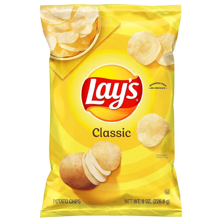2 Lay's Potato Chips Bags