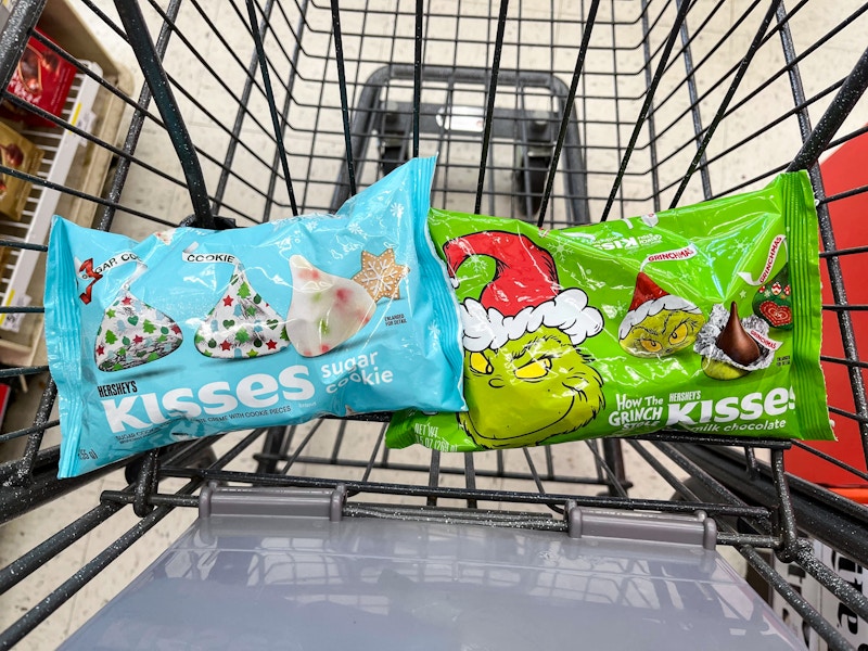 two bags of kisses in shopping cart