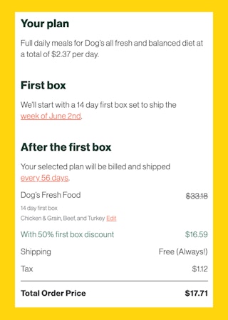 Farmer's Dog Fine Print