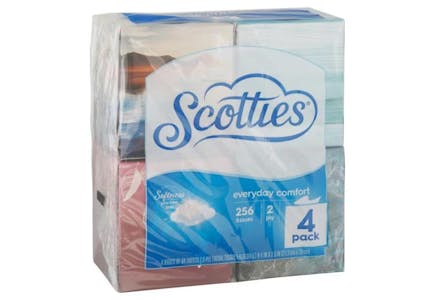 2 Scotties Facial Tissues 4-Pack