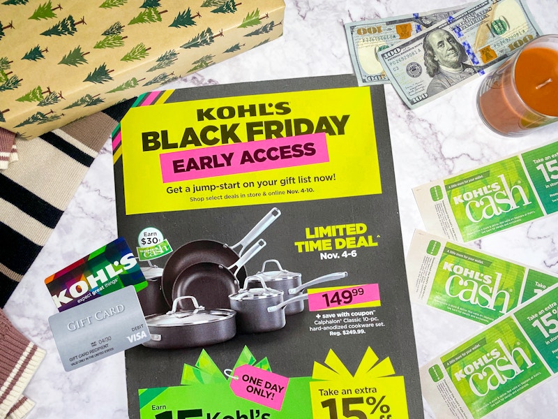 kohls 2022 black friday ad flat lay