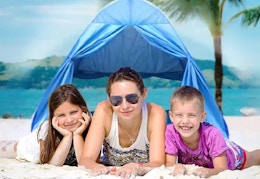 Pop-up Beach Tent for 3, Just $24 on Walmart.com card image