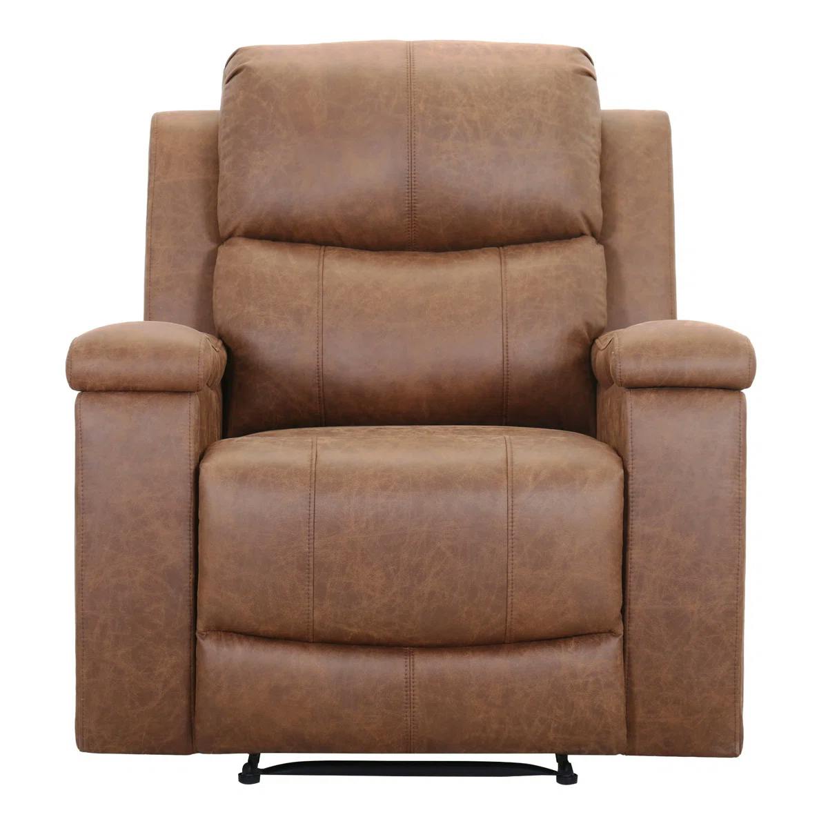 Modern Vegan Leather Recliner