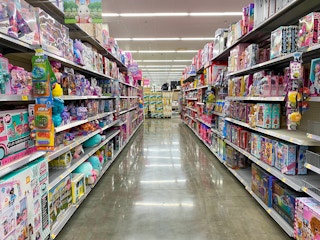 lol and barbie toy area at walmart