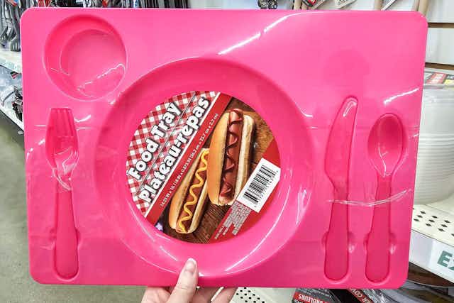 These Picnic Food Trays With Utensils Are Just $1.25 at Dollar Tree card image
