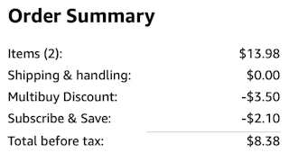 Banana Boat after sun Amazon receipt