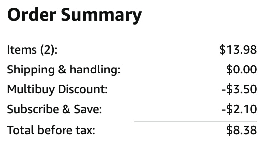 Banana Boat after sun Amazon receipt