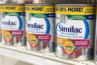 containers of Similac on a Target shelf