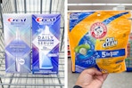 teeth whitening and detergent in collage