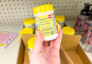dollar tree b pure hand wipes keychain