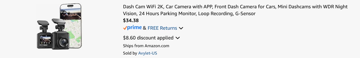 Amazon Dash Cam 2025
