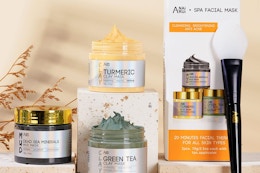 face masks on a table