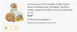 The Complete cookie Amazon receipt