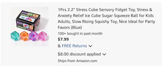 stress cube Amazon receipt