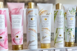 pantene nutrient blends hair care on a store shelf