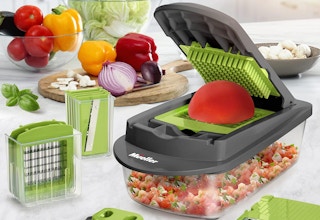 mueller vegetable chopper and all included accessories and blades