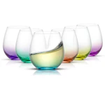 JoyJolt Hue Stemless Wine Glasses