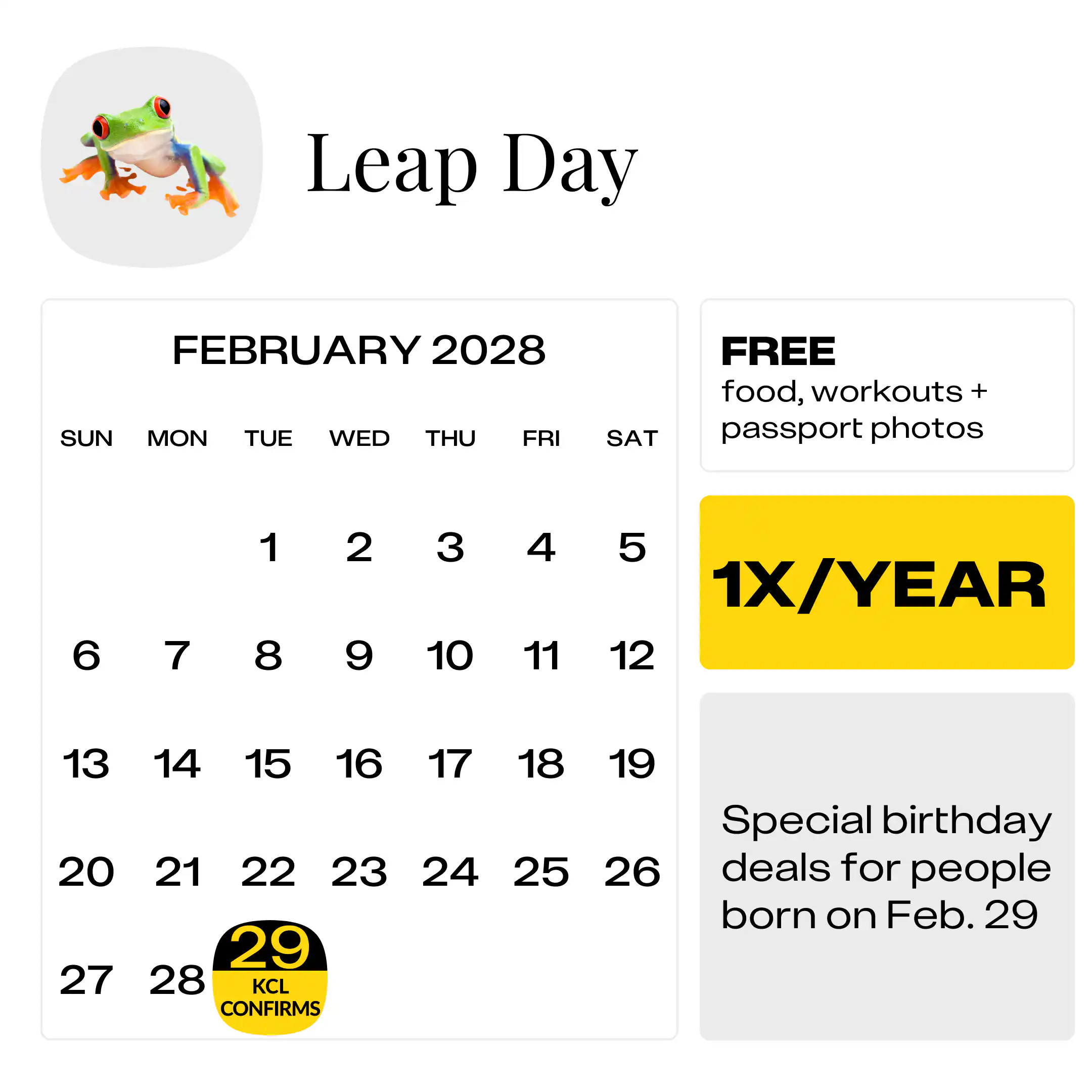Leap Day Deals: Where to Find Leap Year Food Deals, Freebies, and Discounts  - The Krazy Coupon Lady