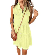 Women's Denim Sleeveless Dress