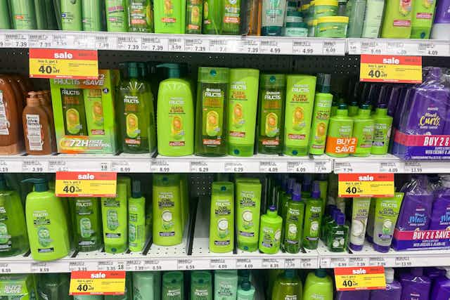 Garnier Fructis 2-in-1 Shampoo and Conditioner, Just $0.89 at Meijer card image