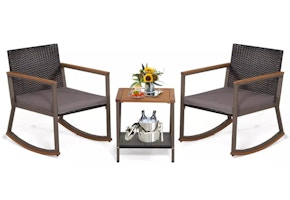 Costway Patio Rocking Chair Set