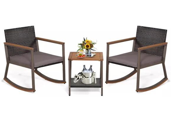 Costway Patio Rocking Chair Set