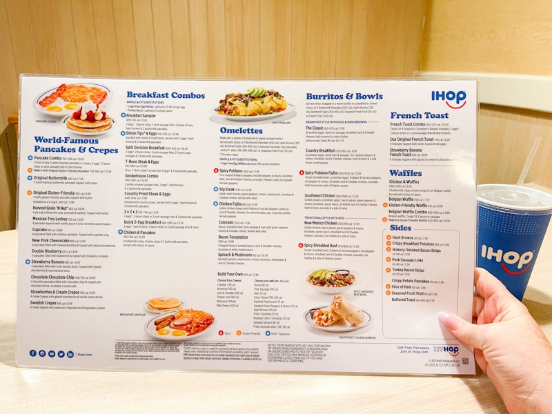 ihop menu