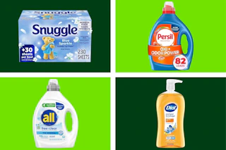 4 household products: Snuggle, Persil, all & Dial