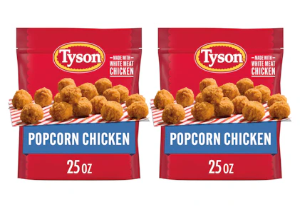 2 Tyson Popcorn Chickens