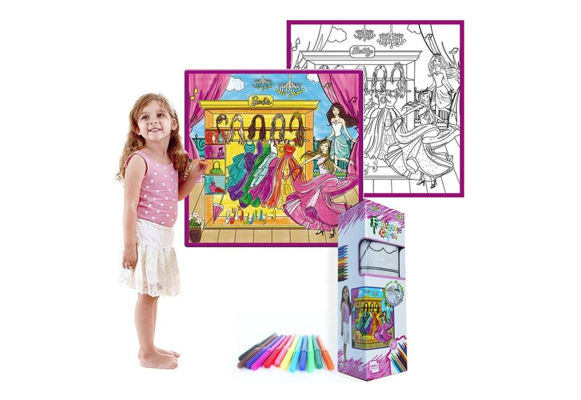 Kids' Washable Coloring Mat Set