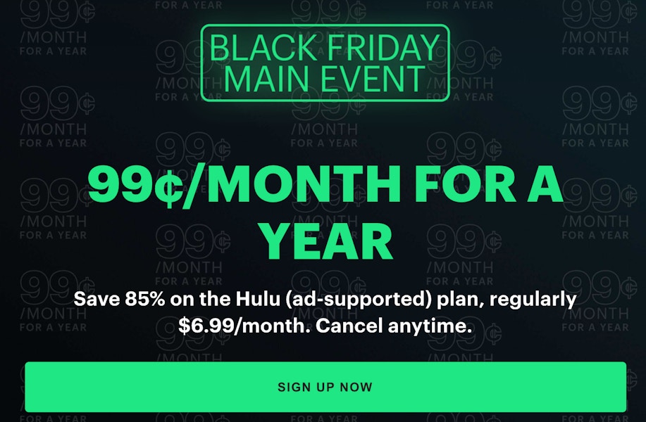 Hulu Black friday