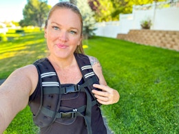a person wearing a weighted vest