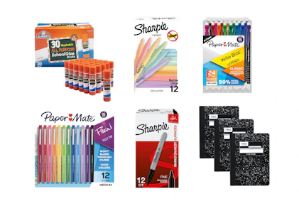 6 School Supply Items